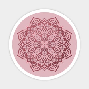 Elegant rose pink mandala - tone on tone Magnet